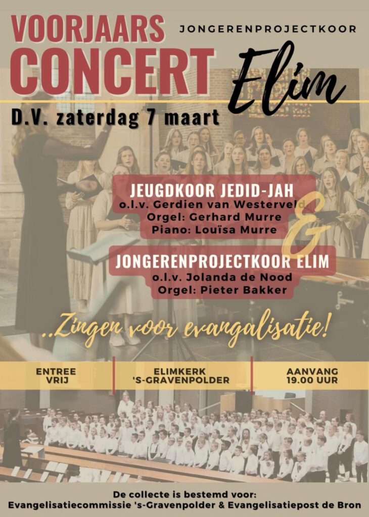Voorjaars concert Elim - D.V. 7 maart 2026